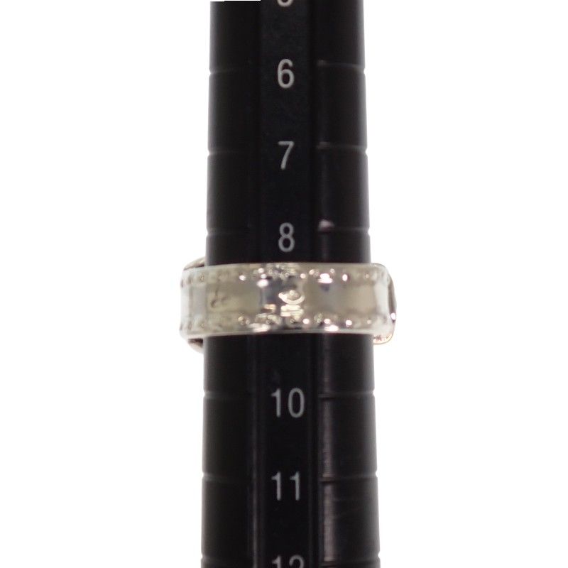 Hermes Montevideo Vintage Ring 49 925 Sterling Silver Gold Belt Motif