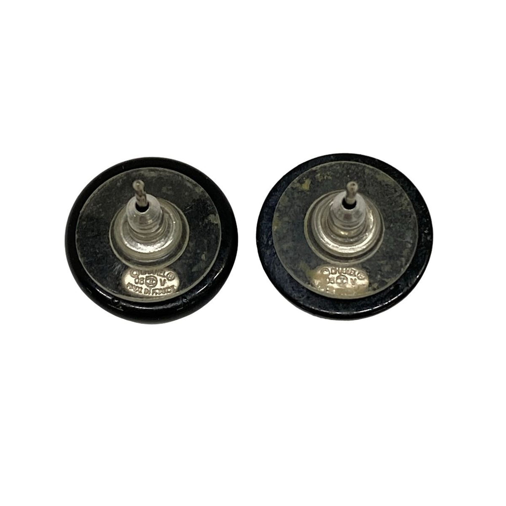 Chanel Earrings CC Logo Black Clear — view 2