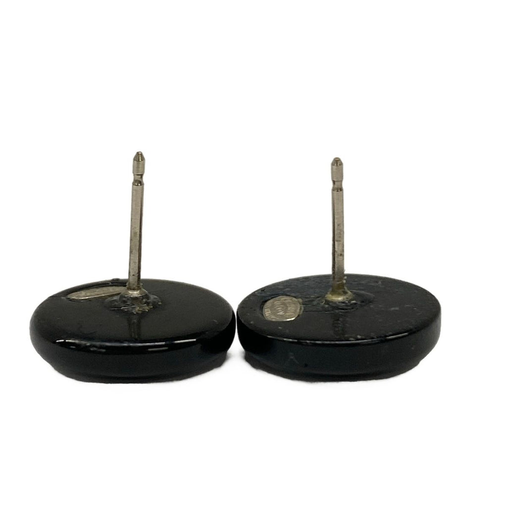 Chanel Earrings CC Logo Black Clear — view 3