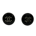 Chanel Earrings CC Logo Black Clear