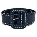 Prada Belt 30 75 Dark Navy Leather