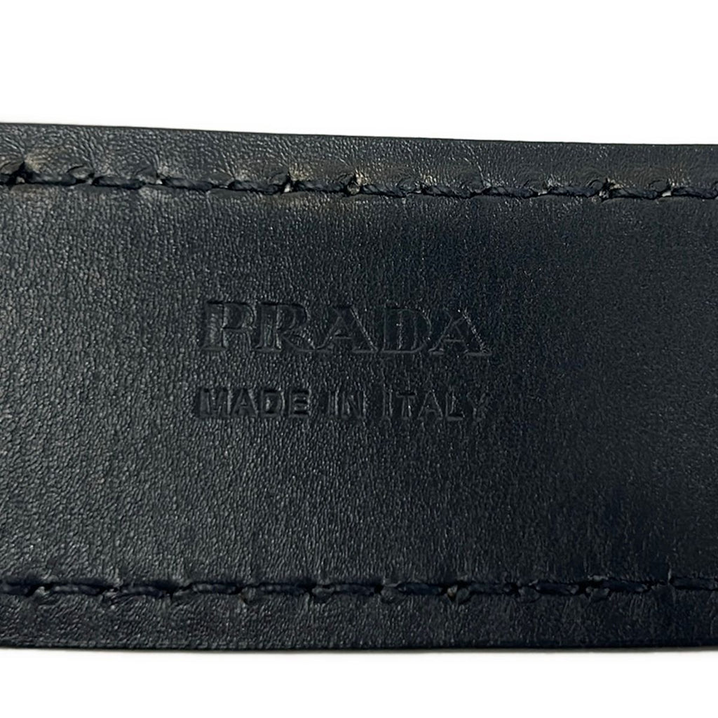 Prada Belt 30 75 Dark Navy Leather — view 4