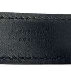 Prada Belt 30 75 Dark Navy Leather — view 4