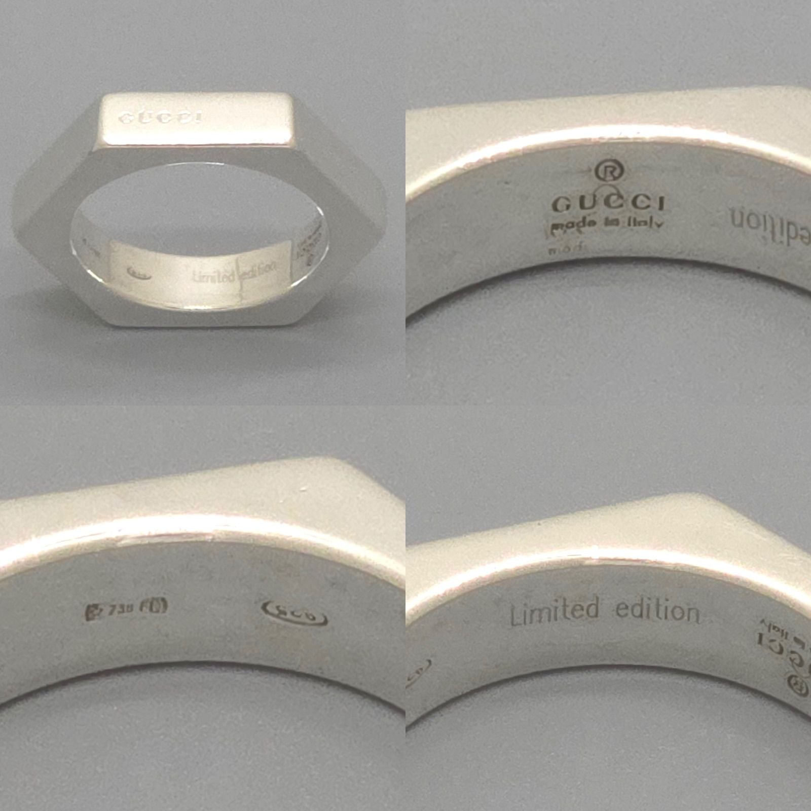Gucci Hexagon Ring Limited Edition Sterling Silver Hexagonal — view 4