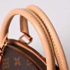 Louis Vuitton Ellipse PM Handbag Monogram Leather Brown Gold — view 6