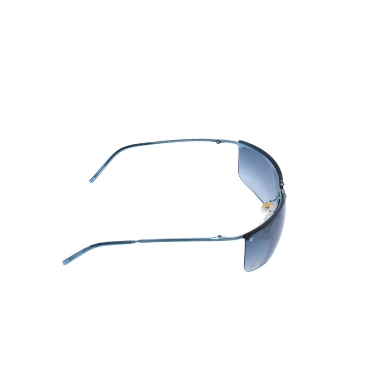 Gucci Rimless Shield Sunglasses Metal Blue Light Y2k Rhinestone GG Logo — view 8