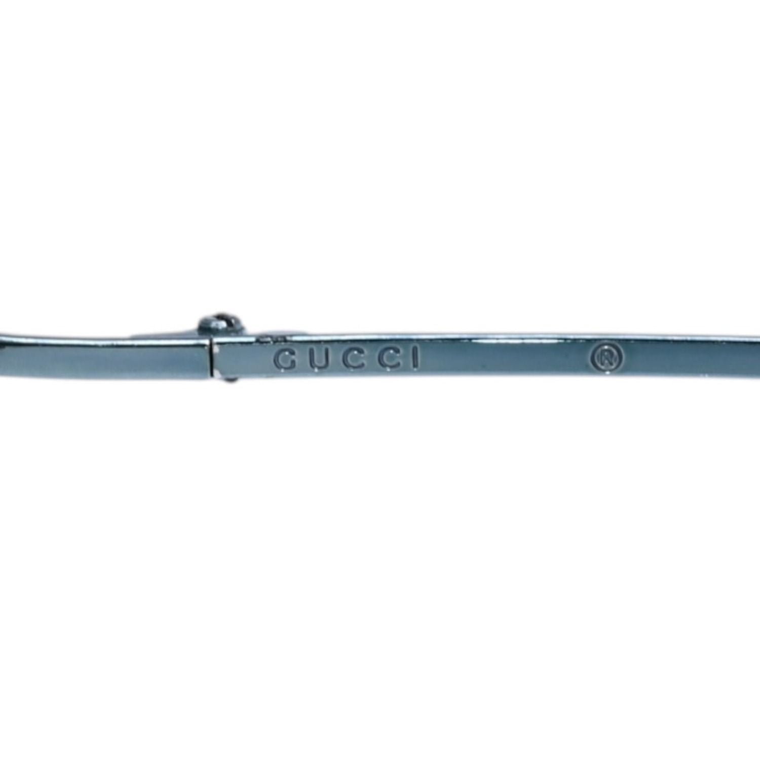 Gucci Rimless Shield Sunglasses Metal Blue Light Y2k Rhinestone GG Logo — view 6