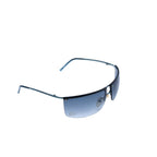 Gucci Rimless Shield Sunglasses Metal Blue Light Y2k Rhinestone GG Logo — view 4