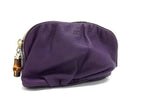 Gucci Pouch Bamboo Purple Leather