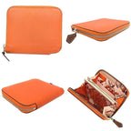 Hermes Bifold Wallet Azap Silk in Compact Silkin Fold Ex Libris Orange — view 2