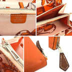 Hermes Bifold Wallet Azap Silk in Compact Silkin Fold Ex Libris Orange — view 3