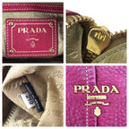 Prada Vitello Daino Hobo Pink Gold Leather Shoulder — view 4