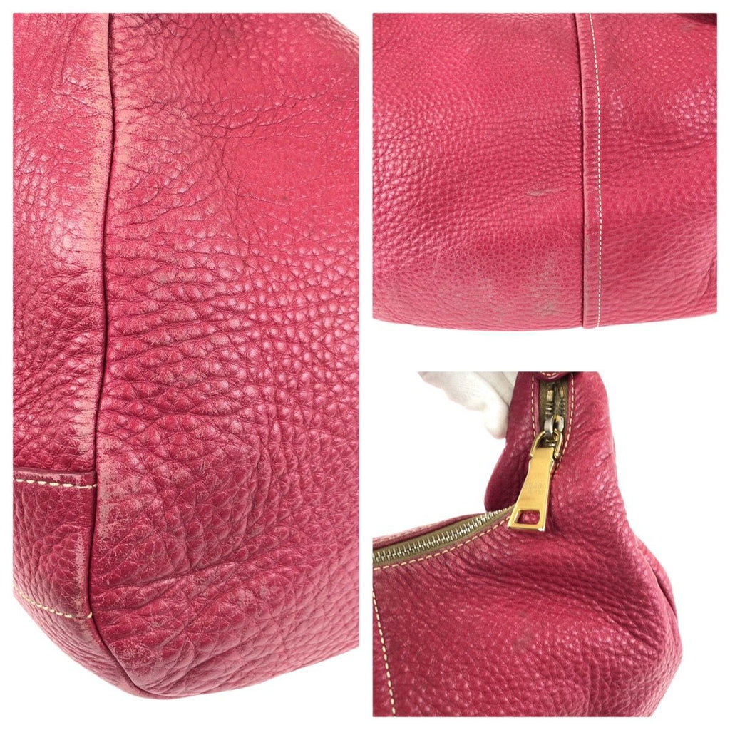Prada Vitello Daino Hobo Pink Gold Leather Shoulder — view 6