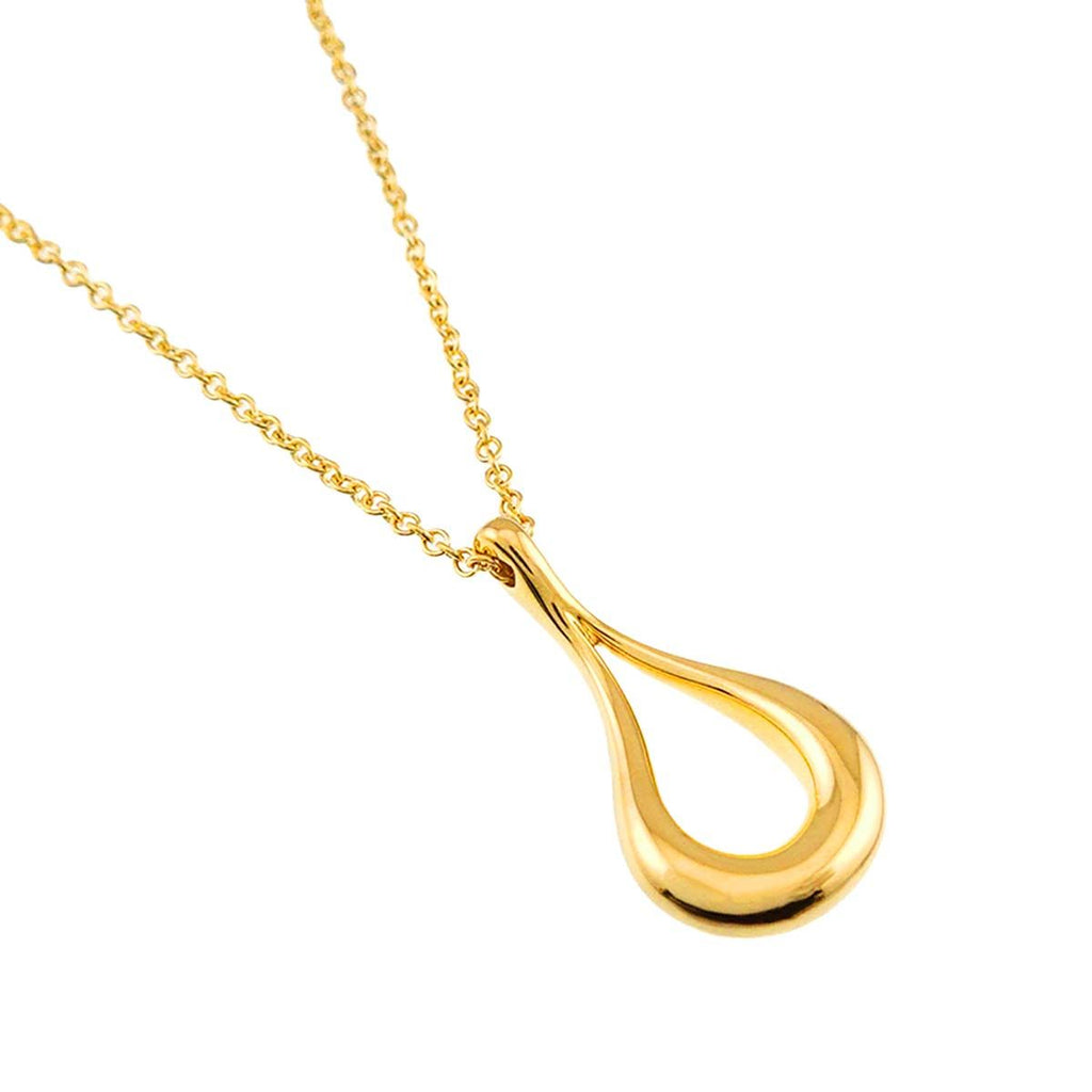 Tiffany & Co Open Teardrop Necklace 40 cm 18k YG Yellow Gold — view 3