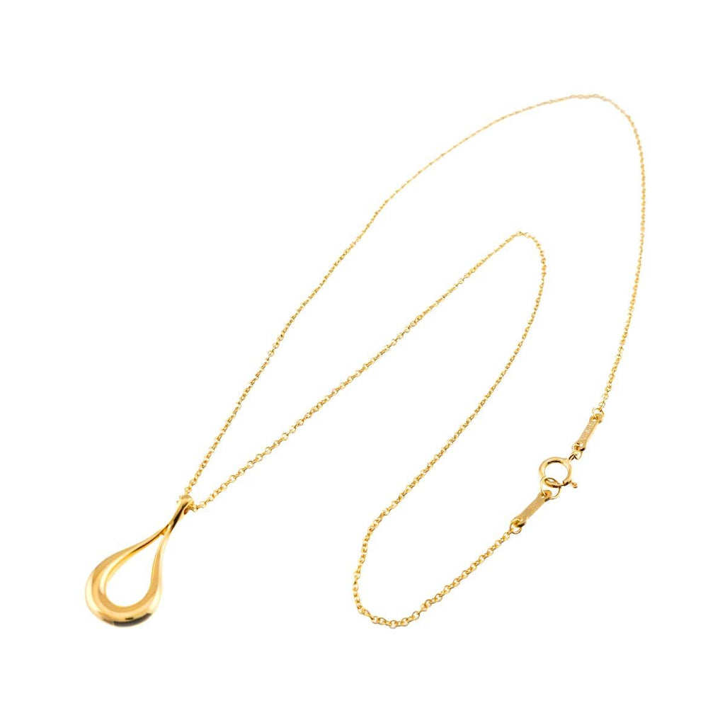 Tiffany & Co Open Teardrop Necklace 40 cm 18k YG Yellow Gold — view 2