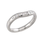 Tiffany & Co Wide Curved Band Ring Diamond Pt Platinum — view 5