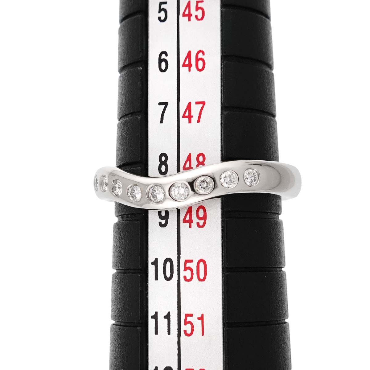 Tiffany & Co Wide Curved Band Ring Diamond Pt Platinum — view 6