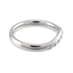Tiffany & Co Wide Curved Band Ring Diamond Pt Platinum — view 4