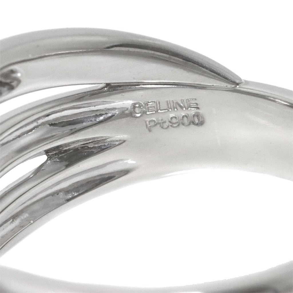 Celine Ring Diamond Pt Platinum — view 3
