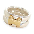 Hermes Olympe Actual Ring 18k Gold 925 Sterling Silver