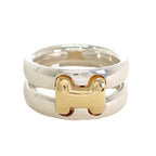 Hermes Olympe Actual Ring 18k Gold 925 Sterling Silver