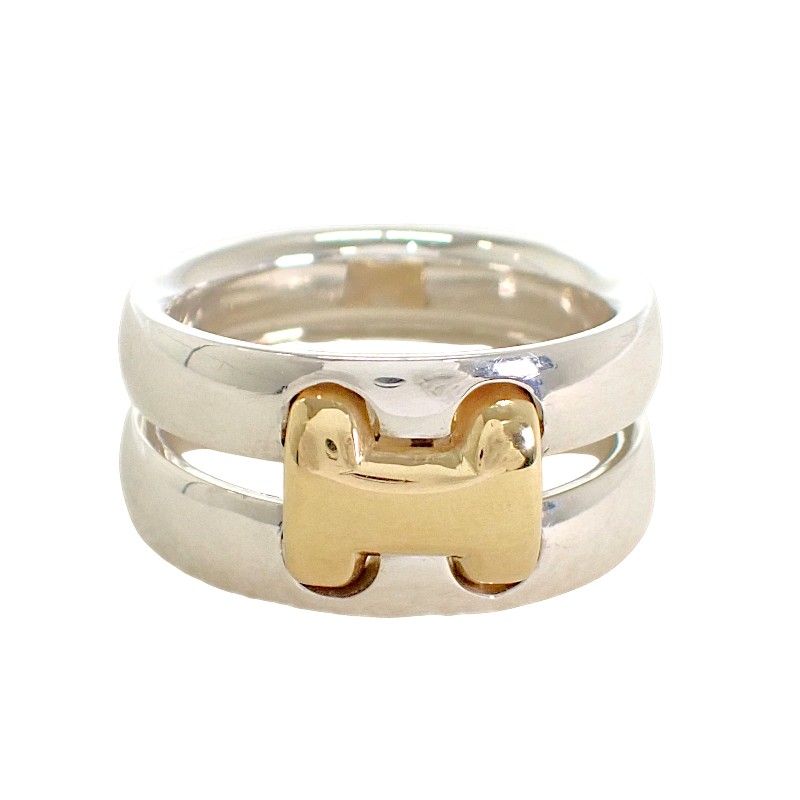 Hermes Olympe Actual Ring 18k Gold 925 Sterling Silver