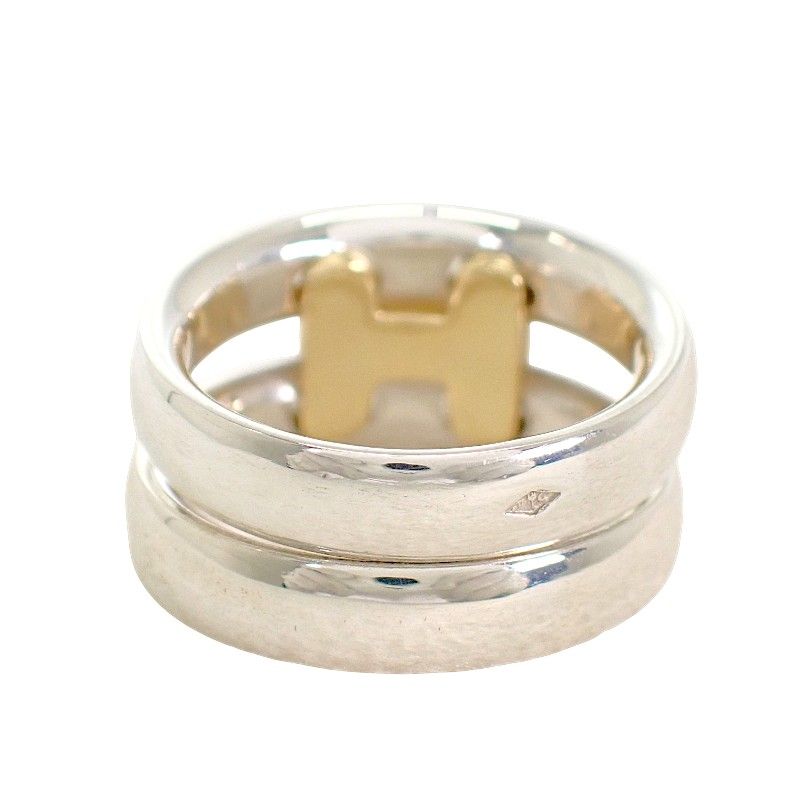 Hermes Olympe Actual Ring 18k Gold 925 Sterling Silver