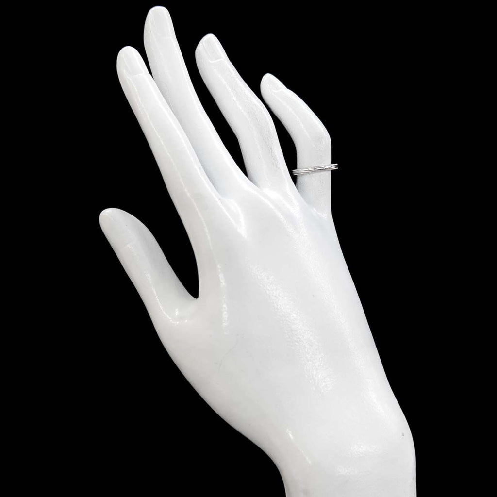 Tiffany & Co Milgrain Ring Pt Platinum Together — view 6