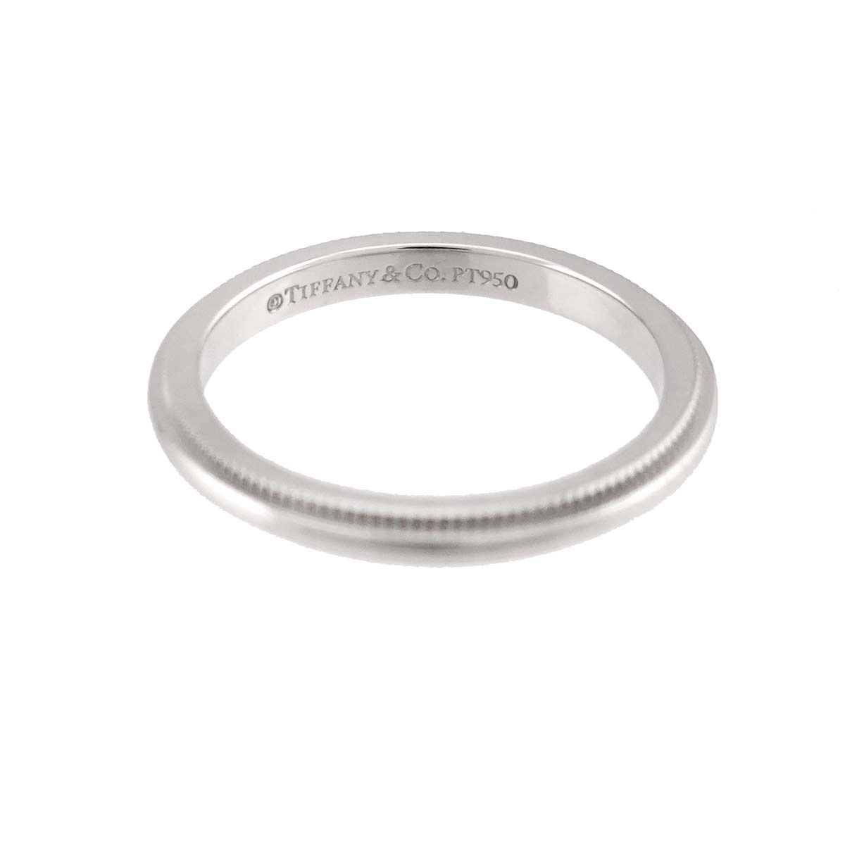 Tiffany & Co Milgrain Ring Pt Platinum Together — view 3