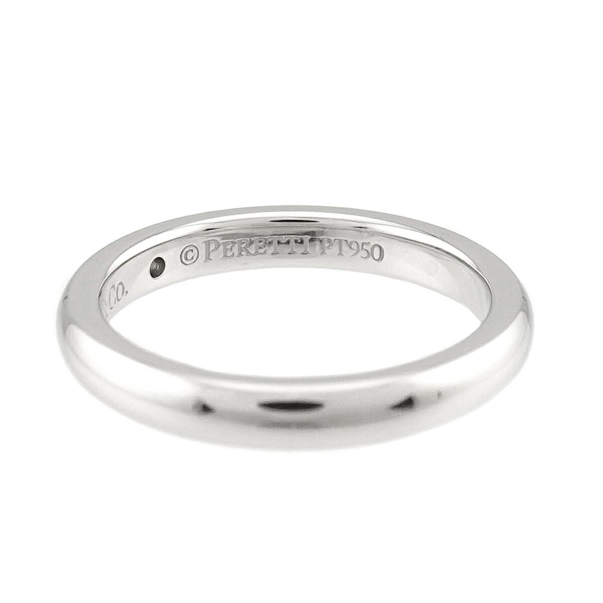 Tiffany & Co Stacking Band Ring Diamond Pt Platinum — view 4