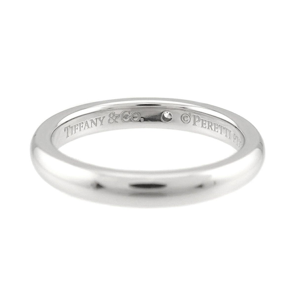 Tiffany & Co Stacking Band Ring Diamond Pt Platinum — view 3