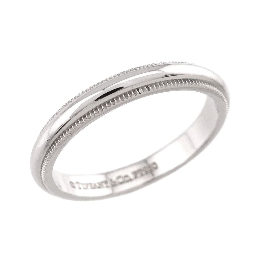 Tiffany & Co Milgray Ring Pt Platinum Together Milgrain — view 4