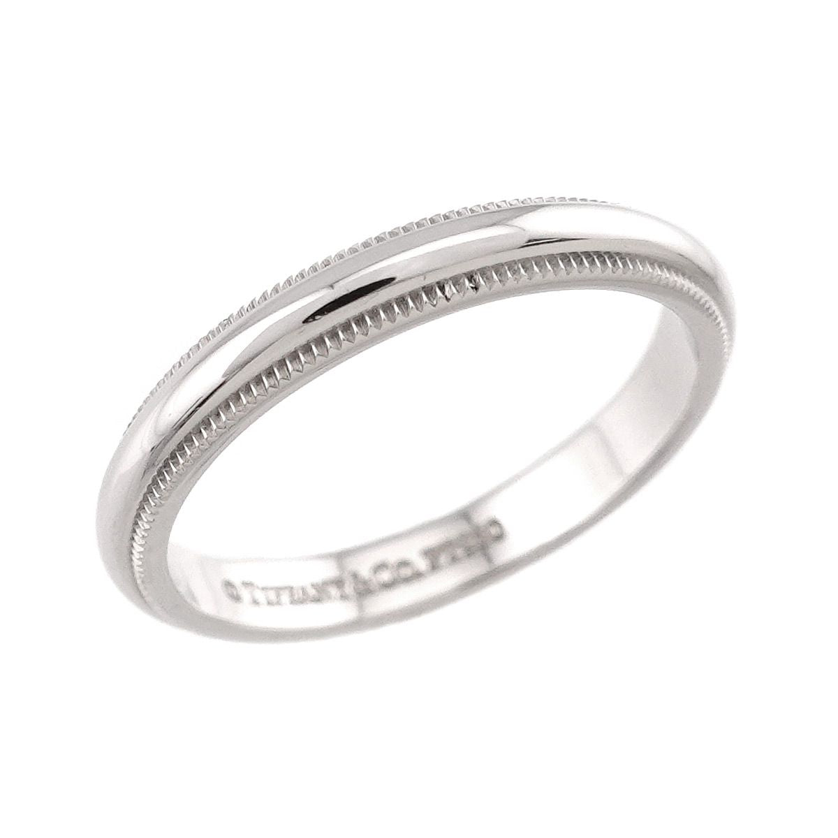 Tiffany & Co Milgray Ring Pt Platinum Together Milgrain — view 4