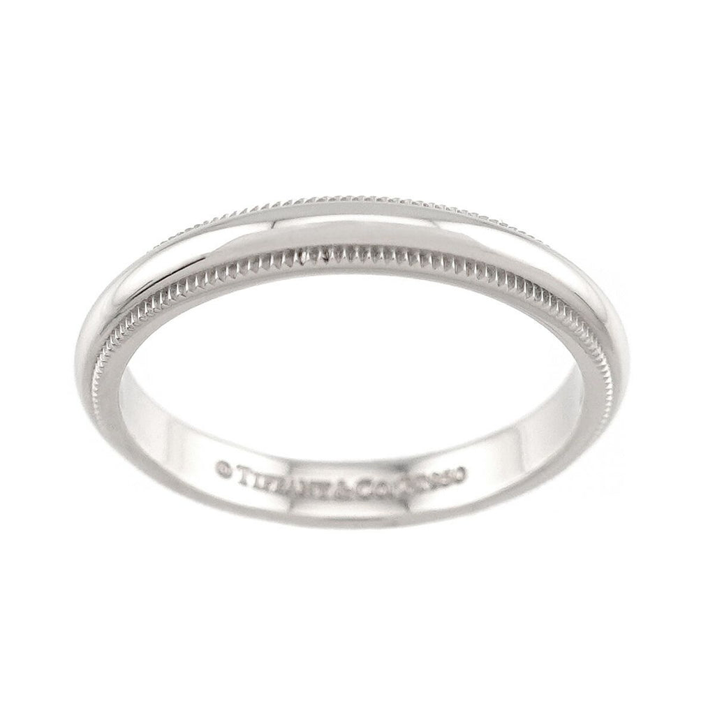 Tiffany & Co Milgray Ring Pt Platinum Together Milgrain — view 2