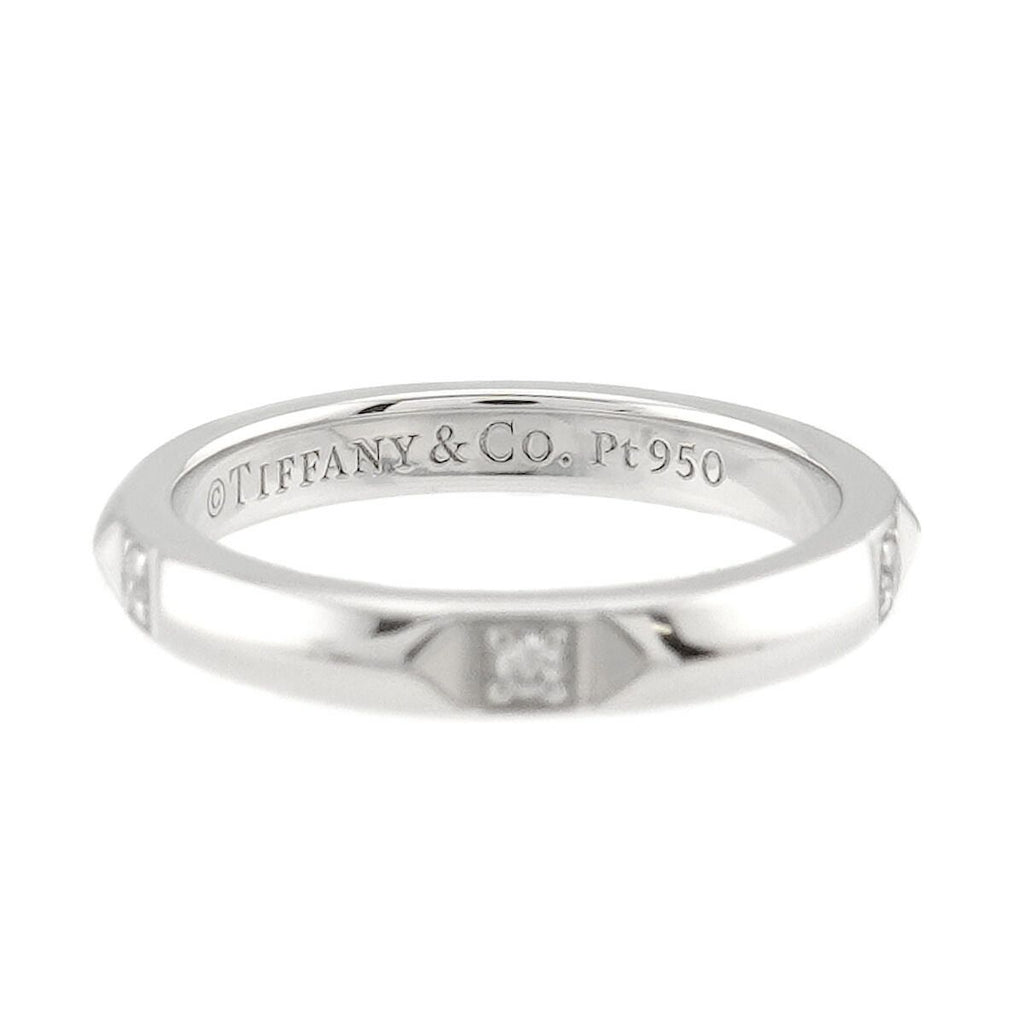 Tiffany & Co True Band Ring Diamond Pt Platinum — view 3