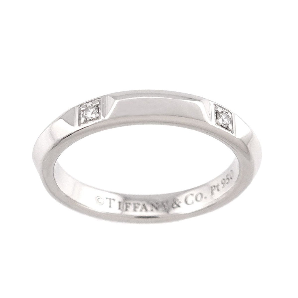 Tiffany & Co True Band Ring Diamond Pt Platinum — view 2
