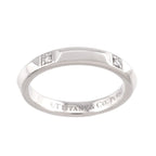 Tiffany & Co True Band Ring Diamond Pt Platinum — view 2
