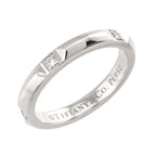 Tiffany & Co True Band Ring Diamond Pt Platinum — view 4