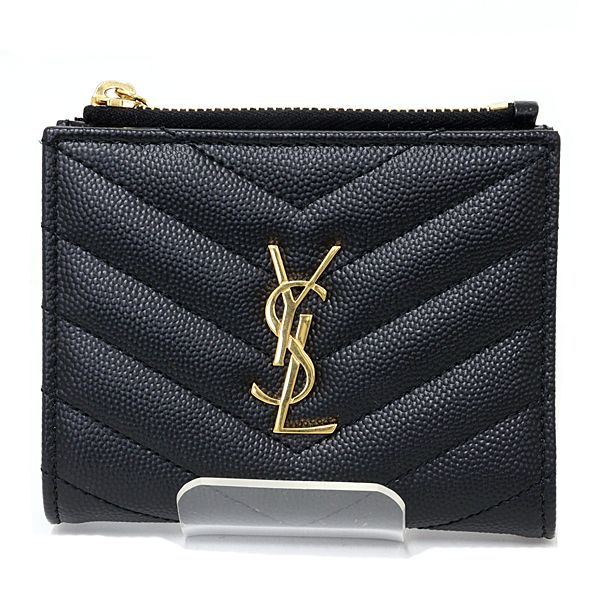 Saint Laurent Monogram Bifold Wallet Cassandra Black