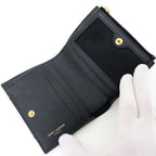 Saint Laurent Monogram Bifold Wallet Cassandra Black — view 4