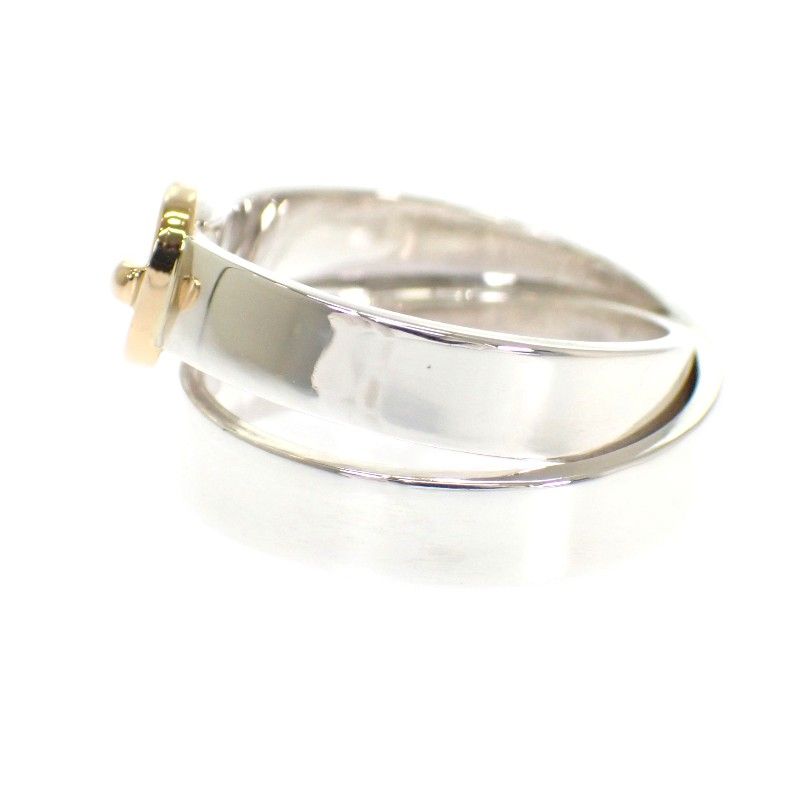 Hermes Double Tour Ring 925 Sterling Silver Gold