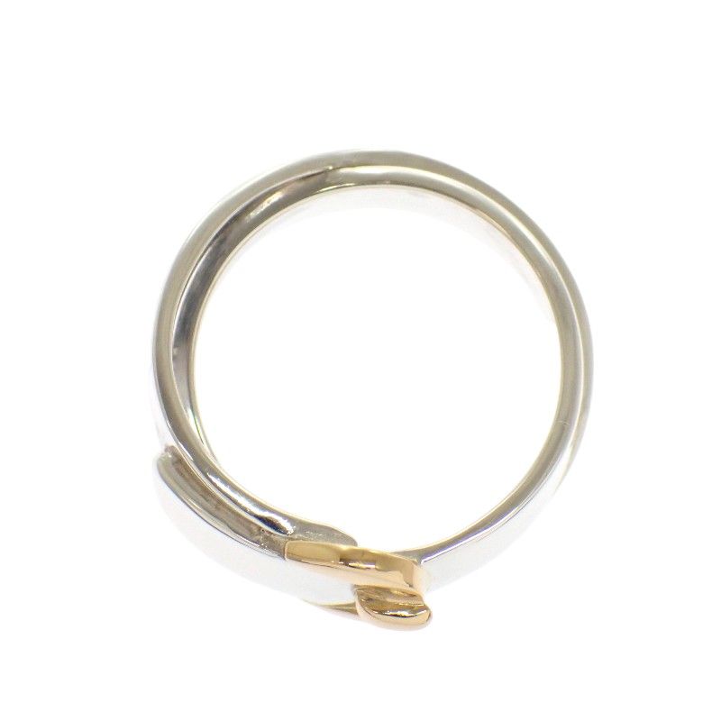 Hermes Double Tour Ring 925 Sterling Silver Gold