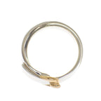 Hermes Double Tour Ring 925 Sterling Silver Gold