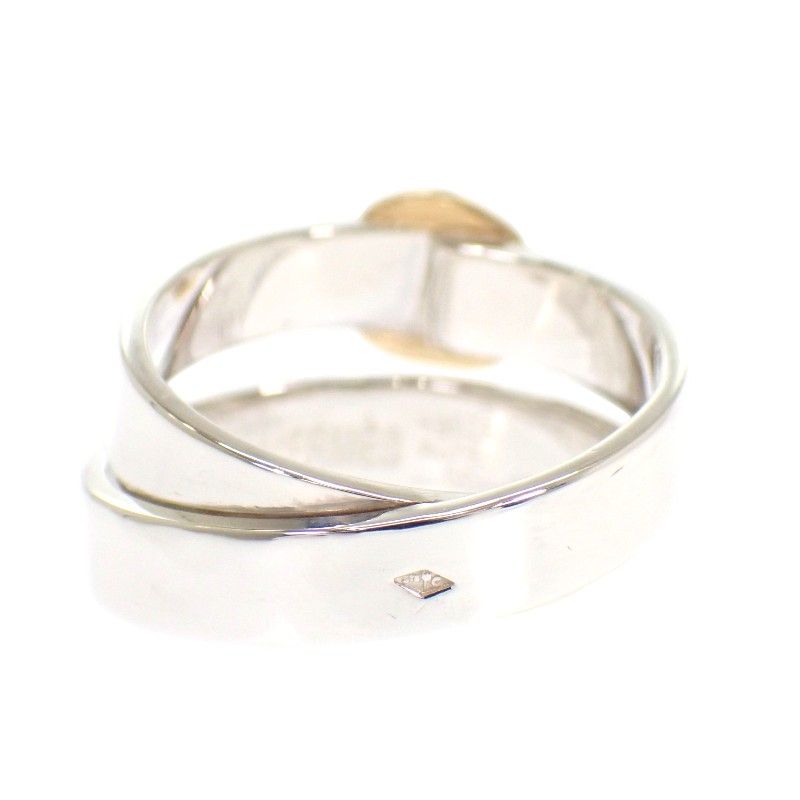 Hermes Double Tour Ring 925 Sterling Silver Gold