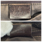 Gucci Dark Brown Gold GG Canvas Leather Shoulder — view 4