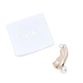 Dior Pearl with Gold Ear Cuff Single Earrings White