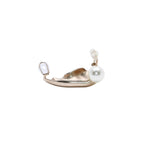Dior Pearl with Gold Ear Cuff Single Earrings White — view 5