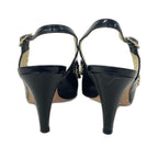 Chanel Sandals 35.5 C Black Chain Leather — view 3