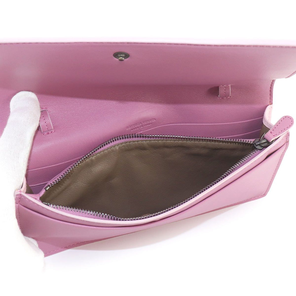 Bottega Veneta Intrecciato Shoulder Wallet Bifold Leather Purple — view 7