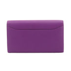 Hermes Constance Long Tougo Bifold Wallet Epsom Anemone Silver — view 3